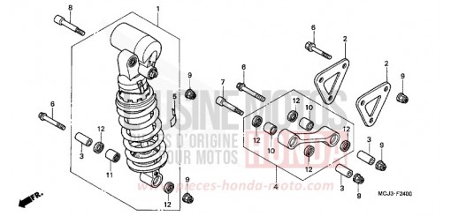 COUSSIN ARRIERE (CBR900RRY,1/RE1) CBR900RR1 de 2001
